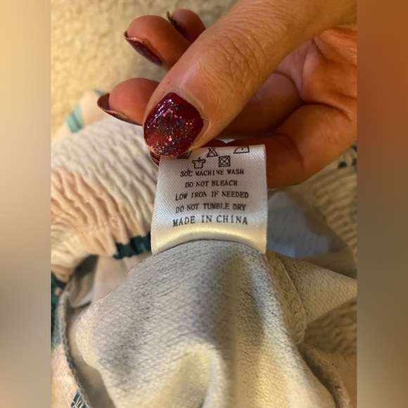 NWOT Strapless Romper Long Bell Pants size S floral design - Picture 5 of 7